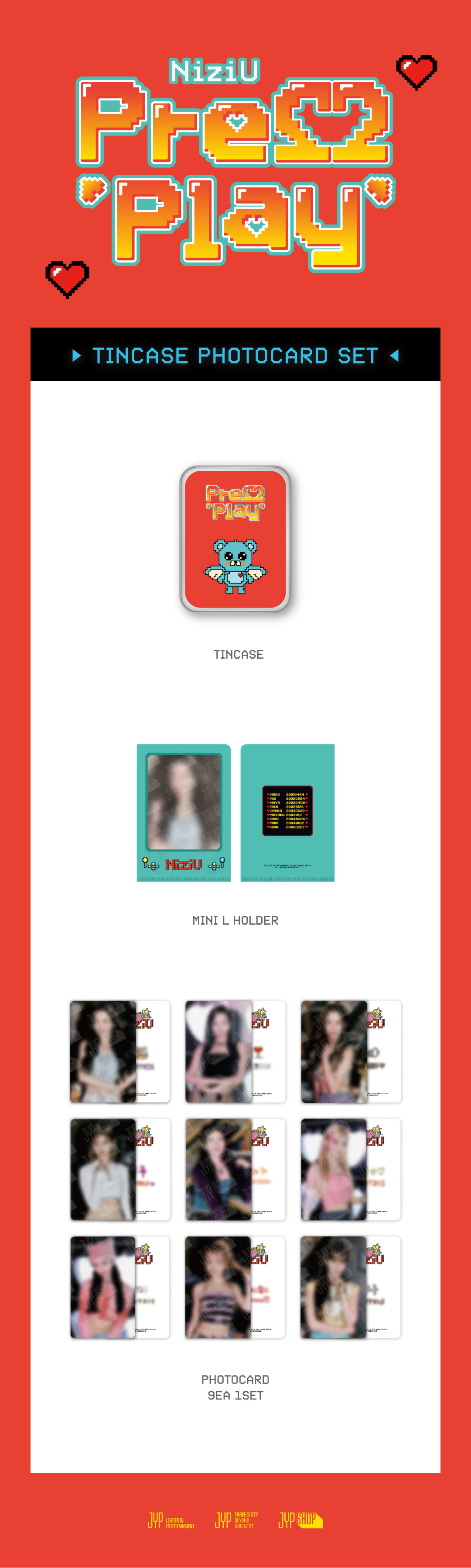 NiziU Press Play Goods - TINCASE PHOTOCARD SET